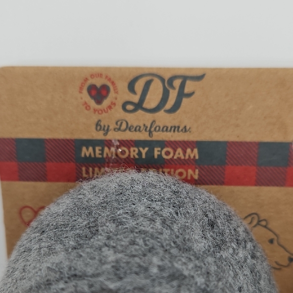 Dearfoams Gray Bear Baby Comfy Slippers Memory Foam - Picture 2 of 8